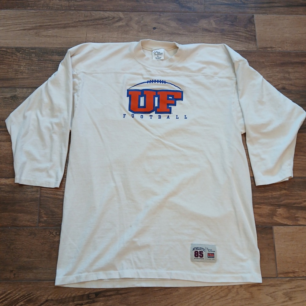 Vintage The Cotton Exchange Shirt‎ Mens Extra Large Cream Florida Gators USA Y2K